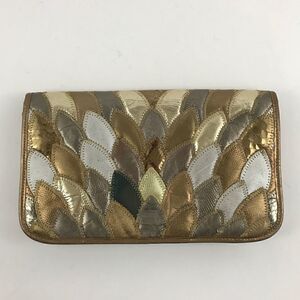 80's Oleg Cassini Multicolor Metalic Leaf Bag